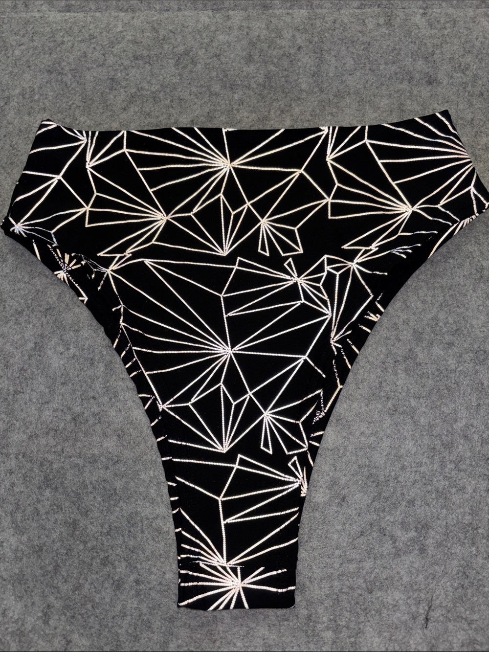 The Lyte Couture Refraction Black Geometric Bikini Bottom